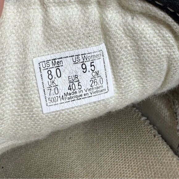 Vans Old Skool Flams Canvas Suede Low Top Lace Up Sneakers Black 8 Men 9.5 Women - Picture 10 of 11